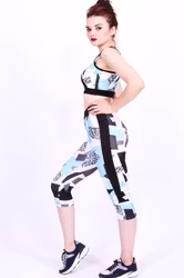 Träningskläder, Sport set -leggings -Bustier BH träningsset-tränings tights