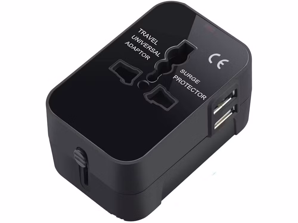 Reseadapter-Adapterkontakt UK- USA- EU Australien 2x USB