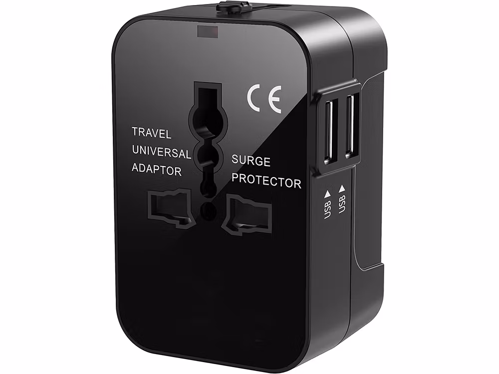 Reseadapter-Adapterkontakt UK- USA- EU Australien 2x USB