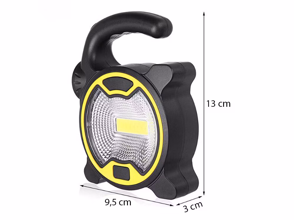 Kraftfull LED COB-ficklampa med handtag