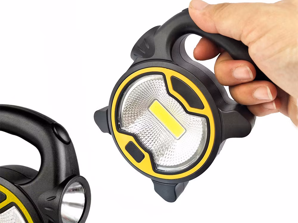 Kraftfull LED COB-ficklampa med handtag