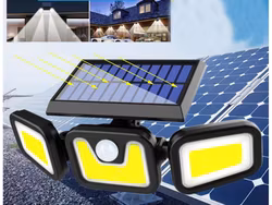 Solcellslampa 100 cob med skymningssensor