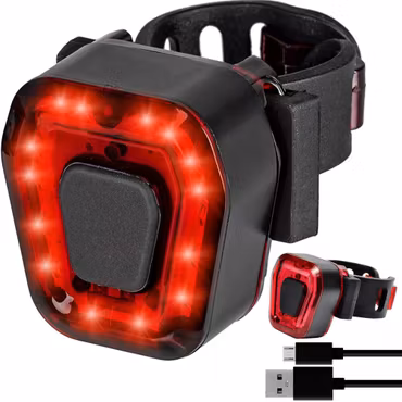Cykel bakljus 14 LED-cykelljus USB