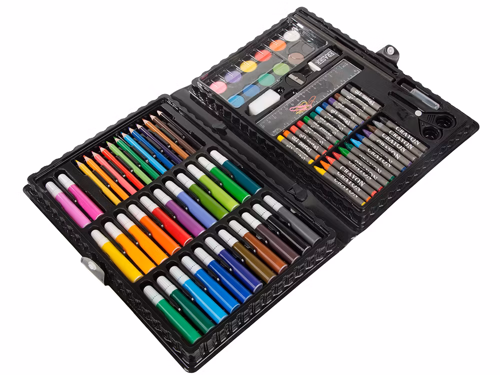 Komplett 86-delars Konstset i Väska - Perfekt för Små Konstnärer