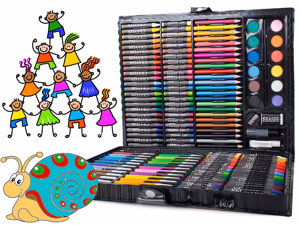 Konstnärligt set, målarlåda, 168 delar