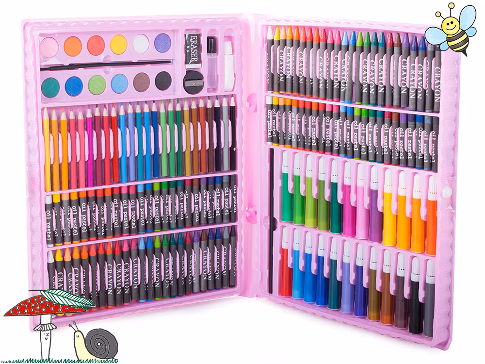 Multifunktionell 168st Super Art Set måla /Playcolor/Färgkritor multifärg