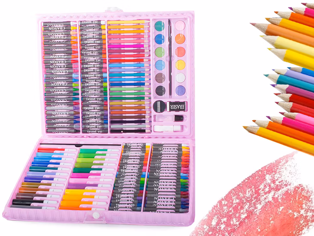 Multifunktionell 168st Super Art Set måla /Playcolor/Färgkritor multifärg