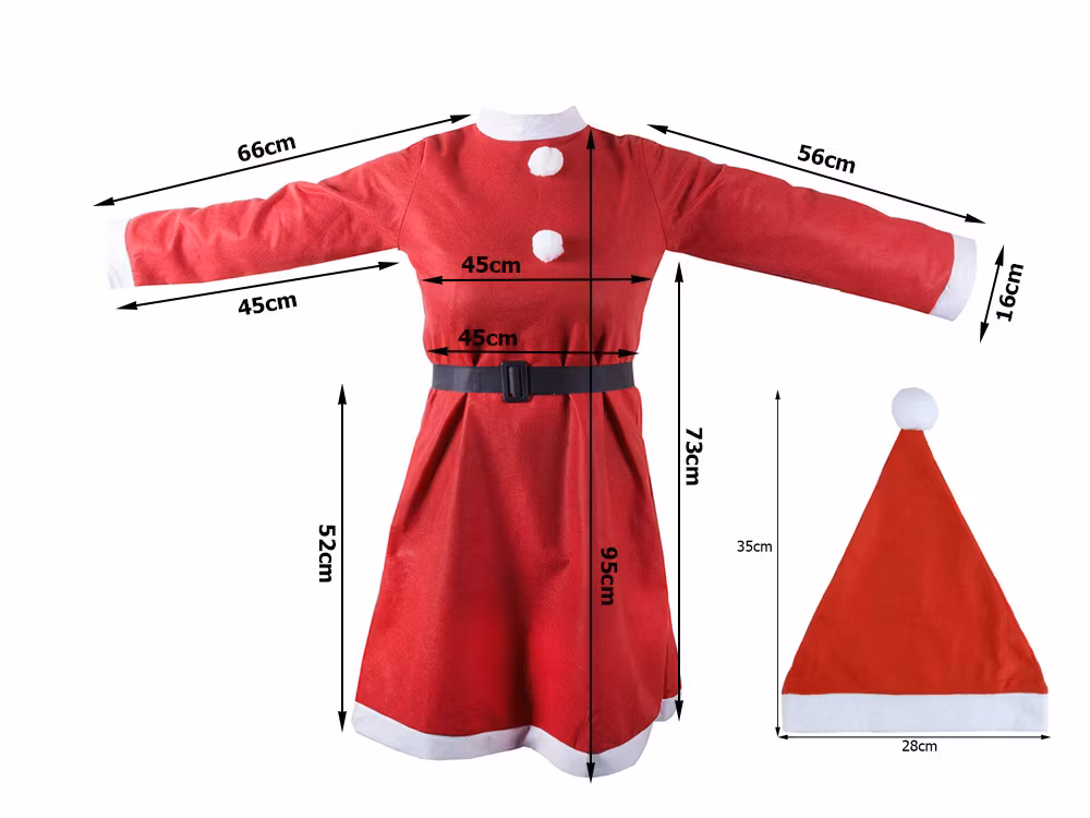 Jultomtekostym Fru Claus Klänning