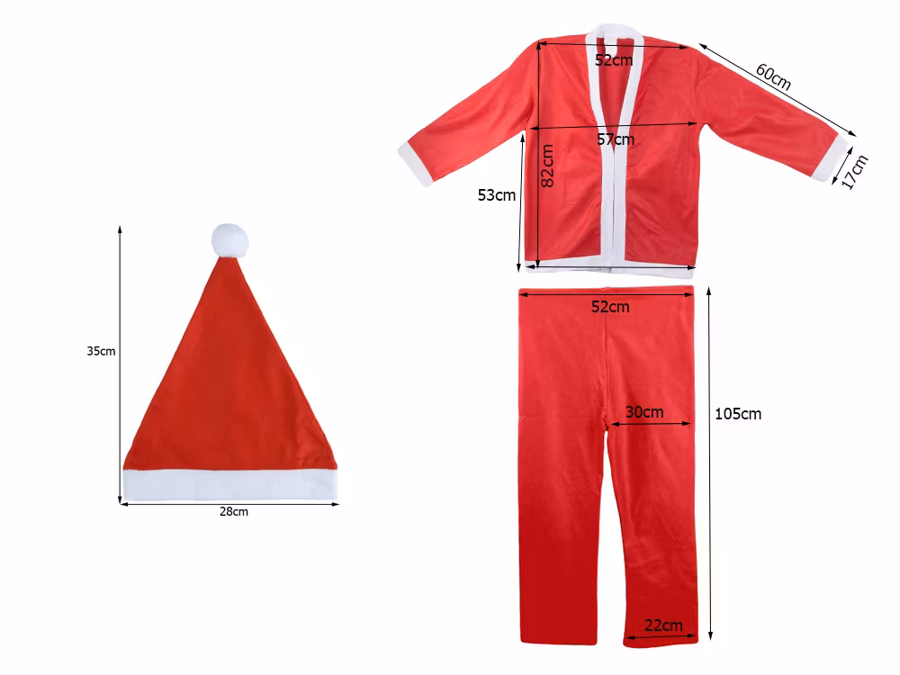 Jultomtekostym med skägghatt