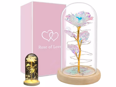 Evig ros i glasgåva LED-lysande glas
