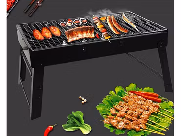 Turistgrill -Bärbar hopfällbar resväska för turistgrill-Kolgrill