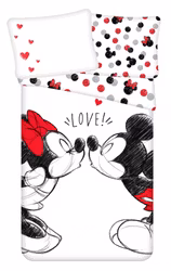 Disney Minnie och Mickey bäddset 140×200 cm, 70×90 cm