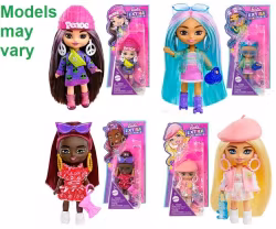 Barbie Extra Minidockor  4 blandade i display 8x16cm