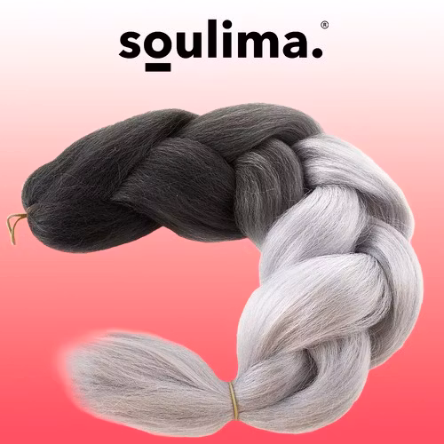 Syntetiskt hår ombre flätor