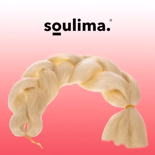 Syntetiska flätor blonda