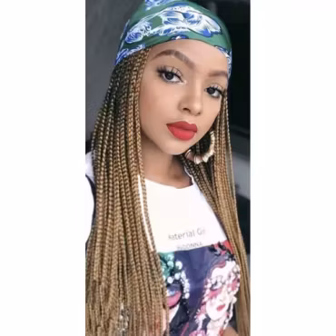 Syntetiskt hår ombre flätor