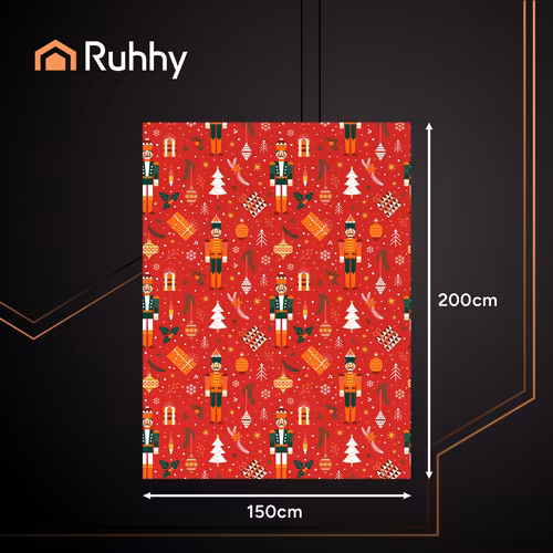 Filt, överkast, pläd, RUHHY stor dubbelsäng i jullstil 150x200 cm