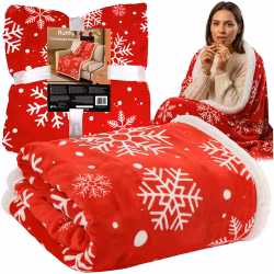 julfilt, dubbelsidig lammfilt 130x170, överkast, pläd, filt