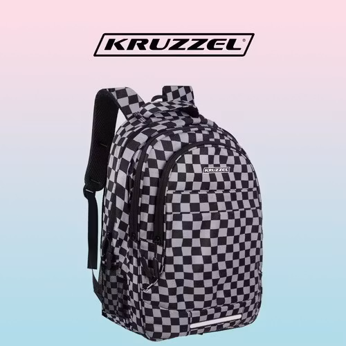 Ryggsäck 22L - schackrutigt Kruzzel 24530