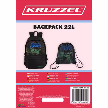 Ryggsäck 22L - skola Kruzzel 24532