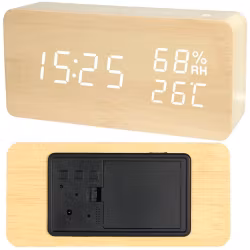 Elektronisk väckarklocka termometer hygrometer usb