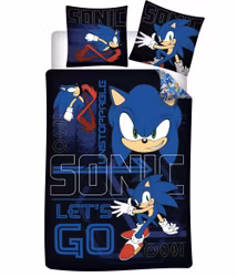 Sängkläder för barn-Sonic the Hedgehog Unstoppable bäddset 140×200 cm, 70×90 cm40×200 cm, 70×90 cm