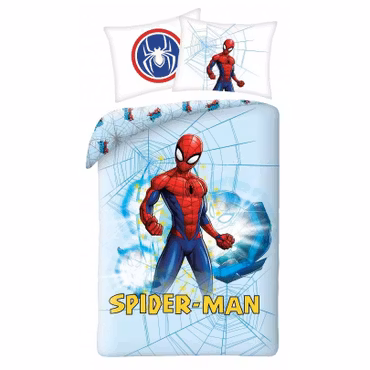 Påslakanset Spiderman ljusblått sängklädsel 140×200 cm, 70×90 cm