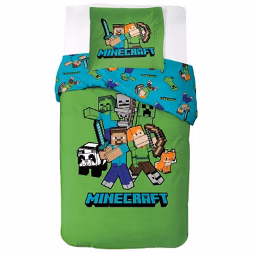 Minecraft Classic Crew bäddset 140×200 cm, 70×90 cm