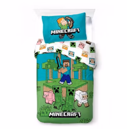 Sängkläder för barn - Minecraft Jungle Explore bäddset 140×200 cm, 70×90 cm