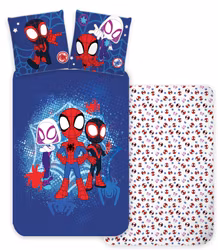 Sängkläder för barn - Spiderman City Adventures påslakanset för barn 100×135 cm, 40×60 cm