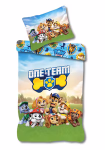 Sängkläder för barn - Paw Patrol One Team bäddset 140×200 cm, 70×90 cm