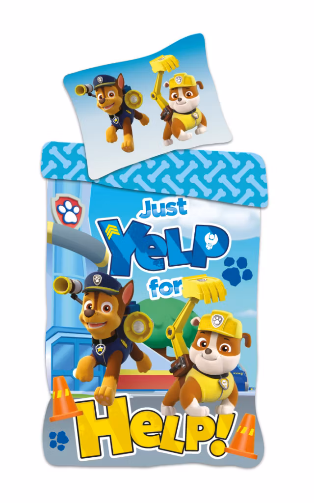 Paw Patrol Hjälp! sängkläder 140×200 cm, 70×90 cm