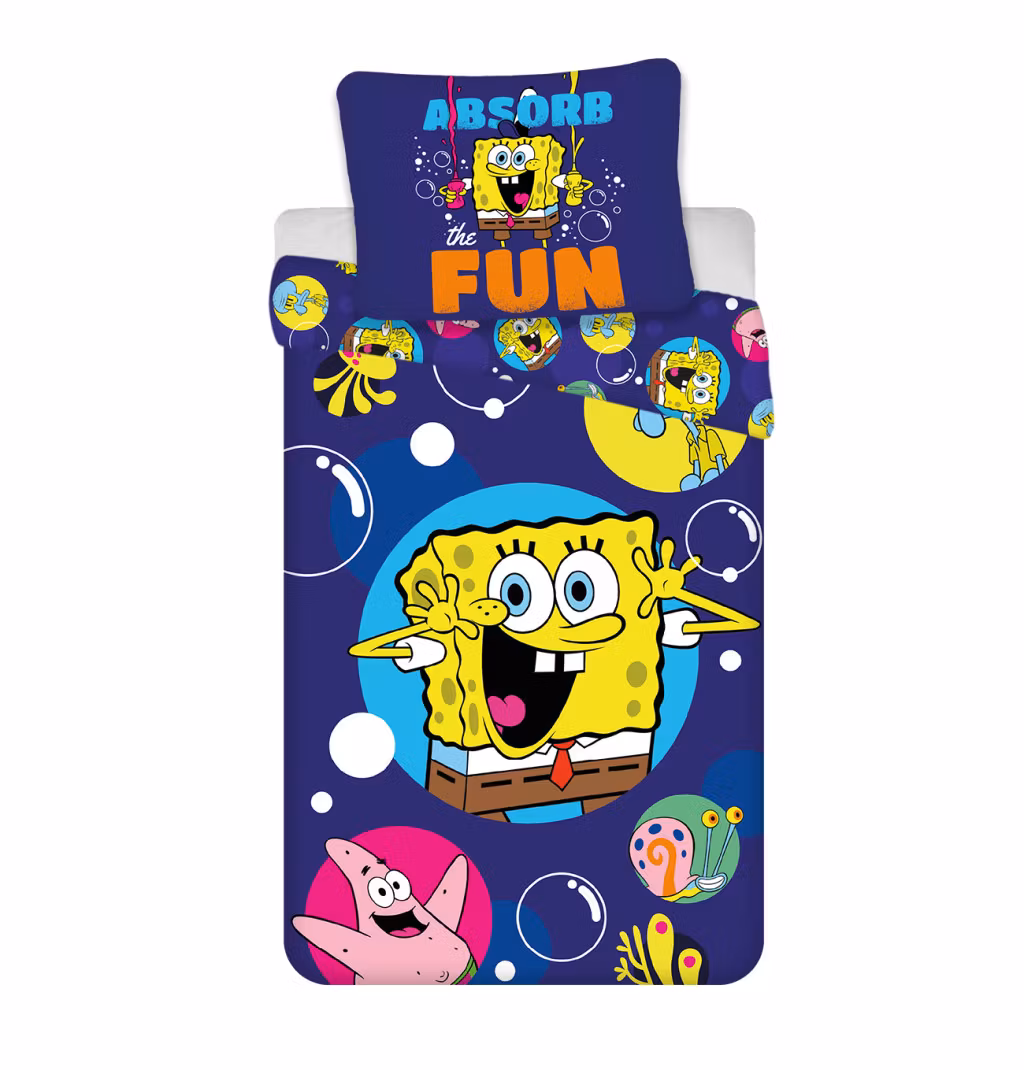 SvampBob Absorbera bäddset 140×200 cm, 70×90 cm