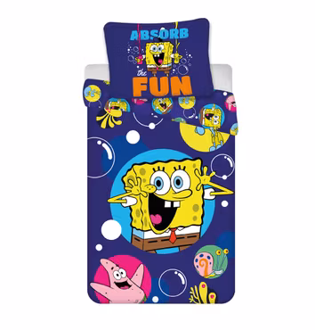 SvampBob Absorbera bäddset 140×200 cm, 70×90 cm