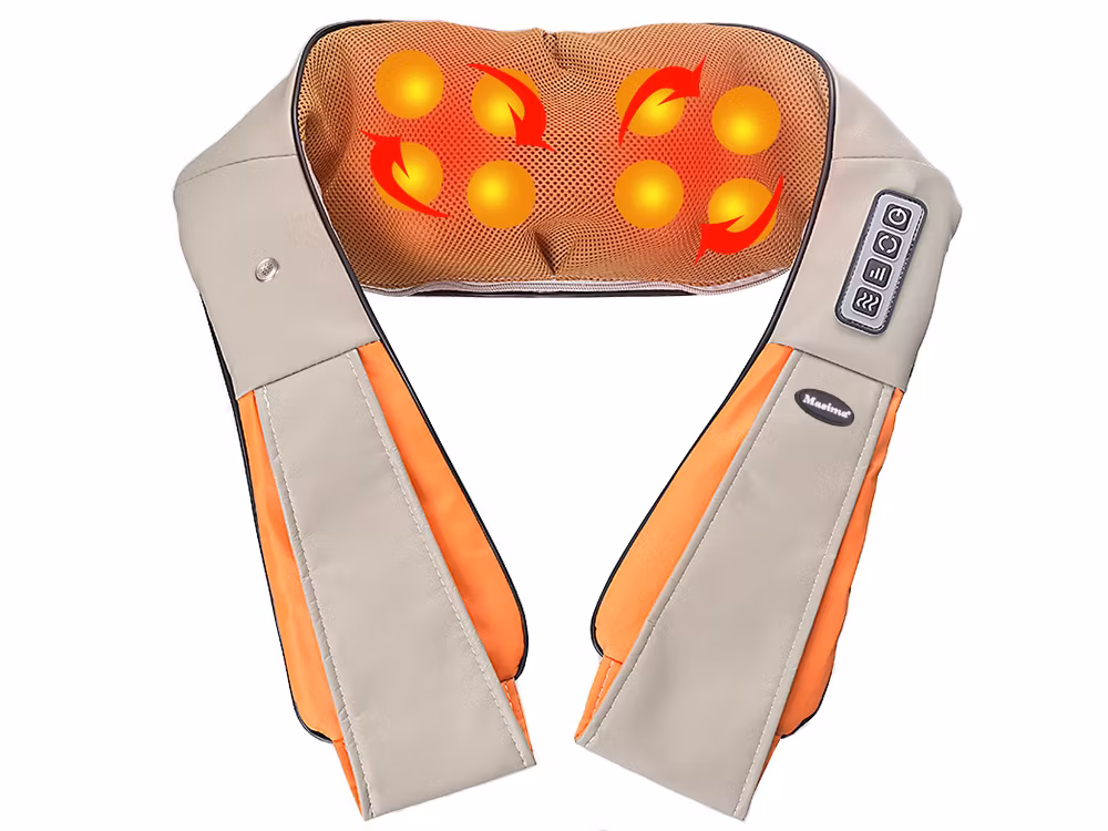 Shiatsu Massage -Nackmassageapparat för nacke, ryggmassage &axlar-Beige