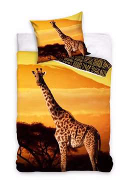 Bäddset Giraff Savanna 140×200 cm, 70×90 cm
