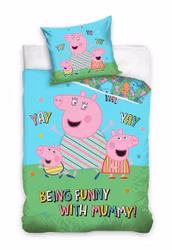 Peppa Pig Roligt sängkläderset 140×200 cm, 70x90 cm