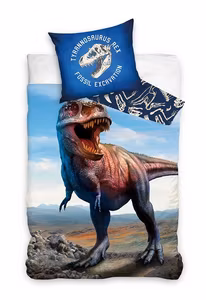 Bäddset med dinosaurieutgrävning 140×200 cm, 70×90 cm