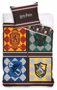 Harry Potter rutigt bäddset 140×200 cm, 70×90 cm