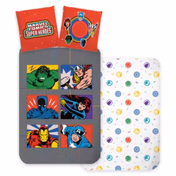 Avengers Symbols bäddset 140×200 cm, 70×90 cm