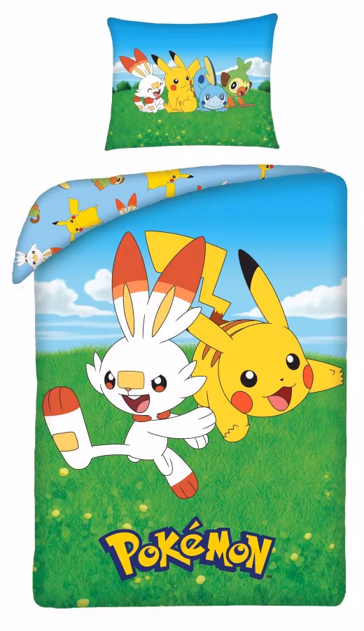 Pokémon Field Bäddset 140×200 cm, 70×90 cm