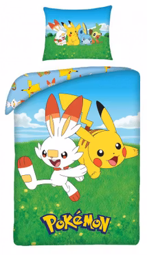 Pokémon Field Bäddset 140×200 cm, 70×90 cm