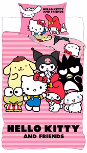 Sängkläder för barn - Hello Kitty Friends 140×200 cm, 70×90 cm