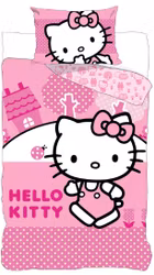 Sängkläder för barn - Hello Kitty Pink World bäddset 140×200 cm, 70×90 cm