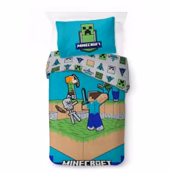 Minecraft The Fight Is On Sängkläder - bäddset 140x200cm, 70x90 cm