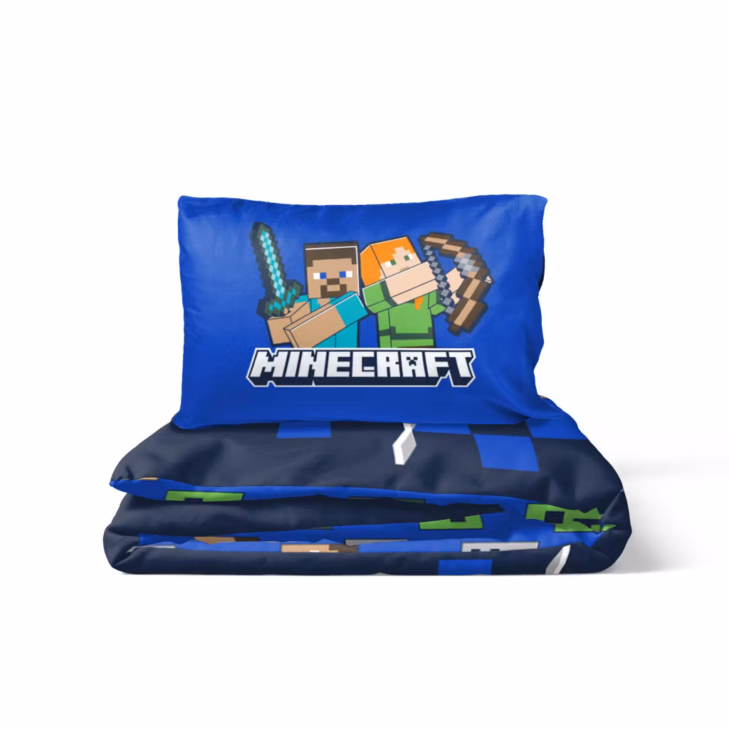 Minecraft I Got Your Back påslakansöverdrag 140x200cm, 70x90 cm