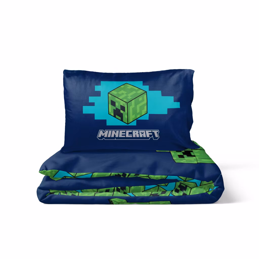 Minecraft Game Over Creepers bäddset 140x200cm, 70x90 cm