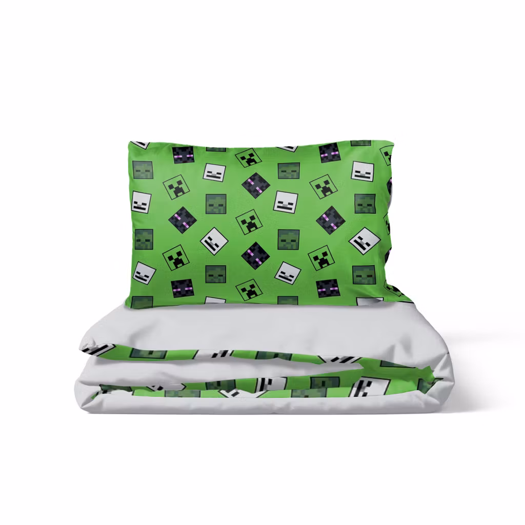 Minecraft Build and Explore bedding 140x200cm, 70x90 cm