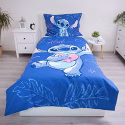 Disney Lilo og Stitch Aloha Blå Sengetøj 140x200cm, 70x90 cm