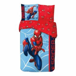 Spiderman Action sengetøj 140x200cm, 65x65 cm